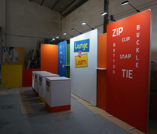 20FTテンションファブリック展示アルミウォール展示ブース