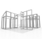世界中のファッショナブルな簡単な建物モジュラーカスタム展示ブースデザイントレードショーディスプレイスタンド